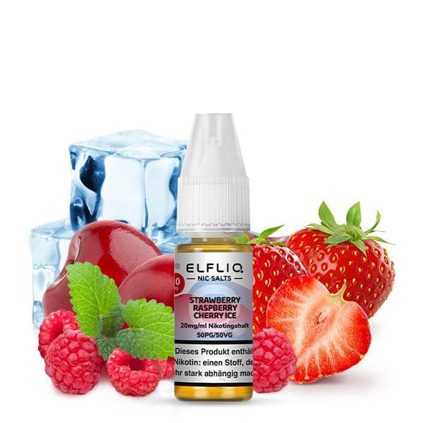 ELFBAR ELFLIQ Strawberry Raspberry Cherry Ice Nikotinsalz Liquid 10 ml 10mg Nikotinmenge