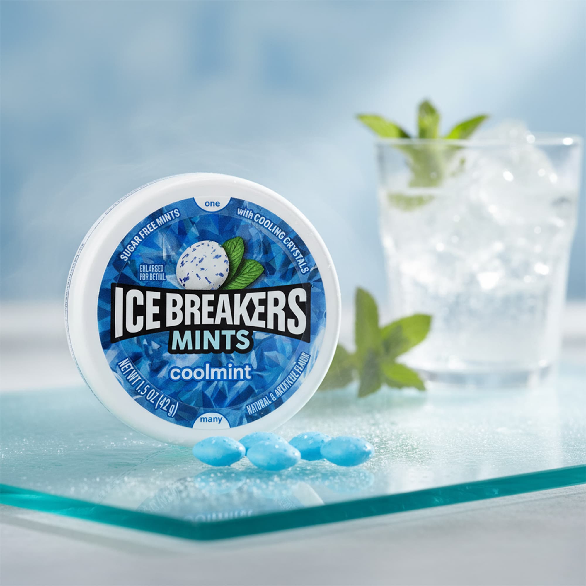 Ice Breakers Mints Coolmint 42g – Zuckerfreie Mints aus USA