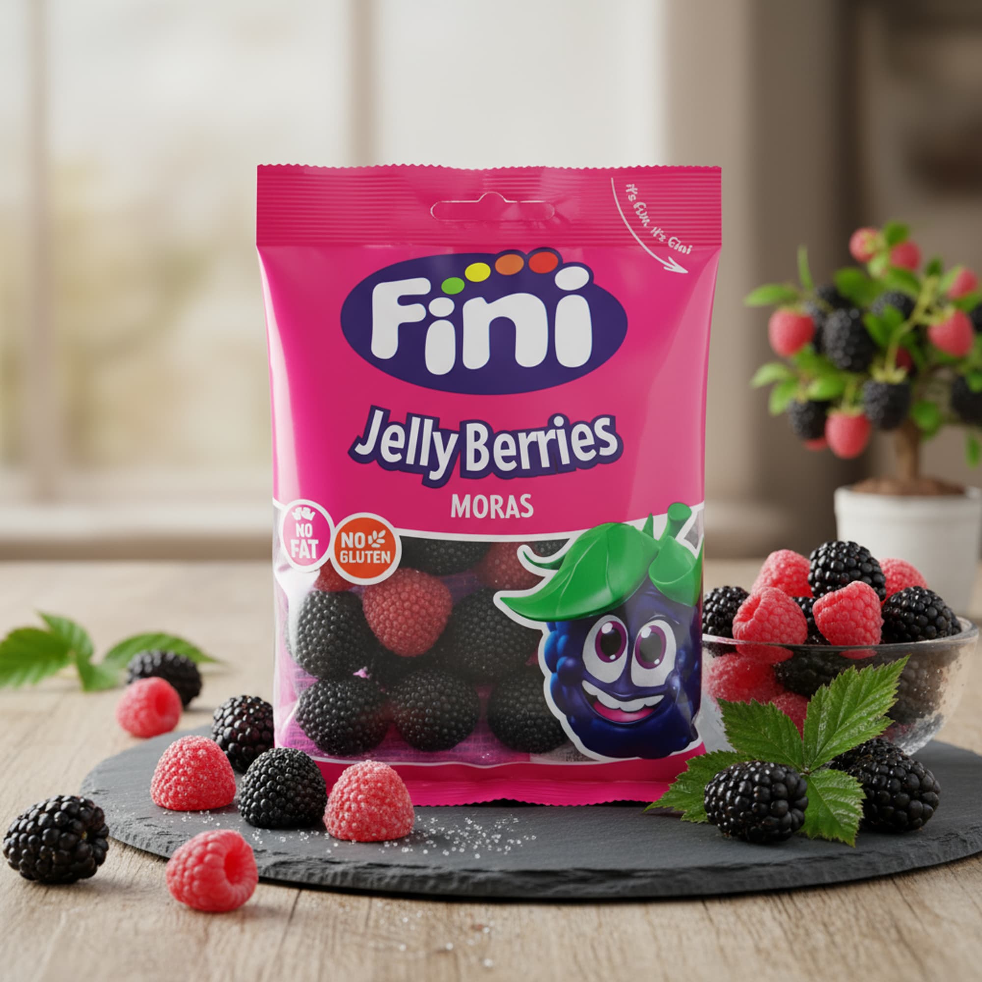 Fini Jelly Berries Moras 90 g – Fruchtige Geleebeeren, halal & glutenfrei